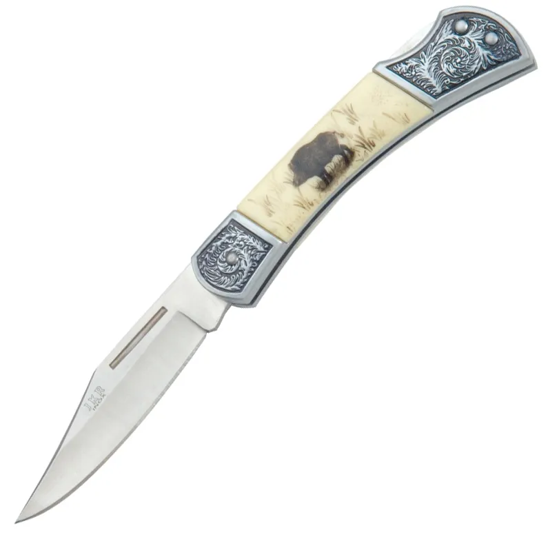 Briceag Joker JKR0114 cu maner din Zamak, ornament mistret, tais 8 cm