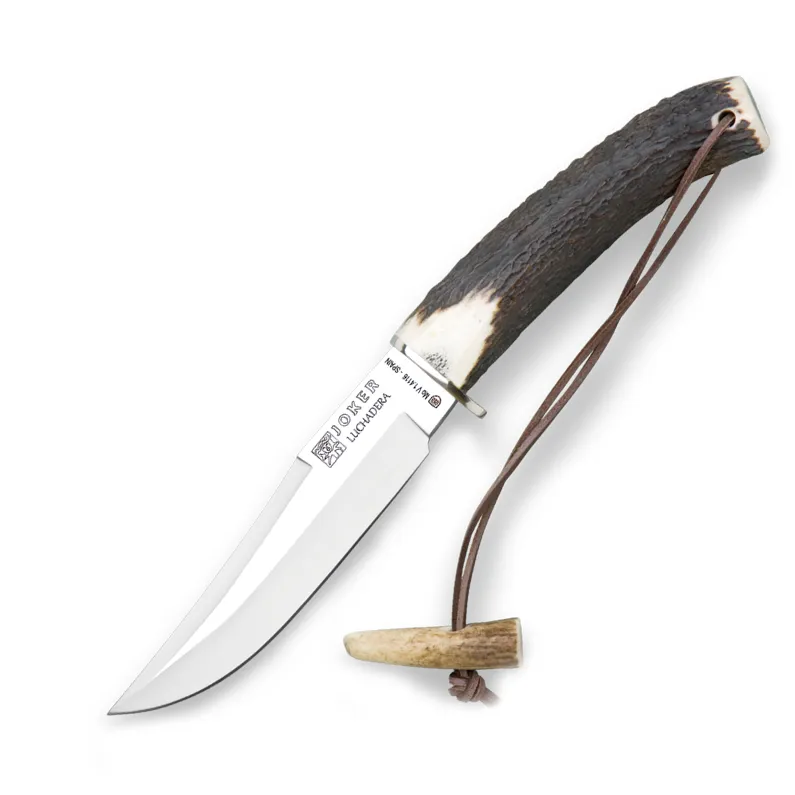 Cutit Joker CC72 Luchadera, outdoor, maner din cord de cerb, lama 14 cm