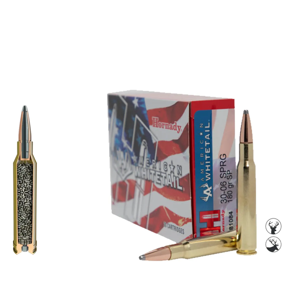 Cartuș Hornady .30-06 Springfield 180 gr InterLock SP