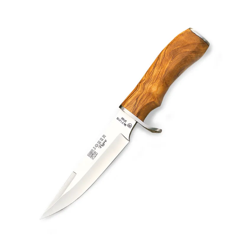 Cutit Joker CO38 Tigre, maner din lemn Olive, lama: 145 mm