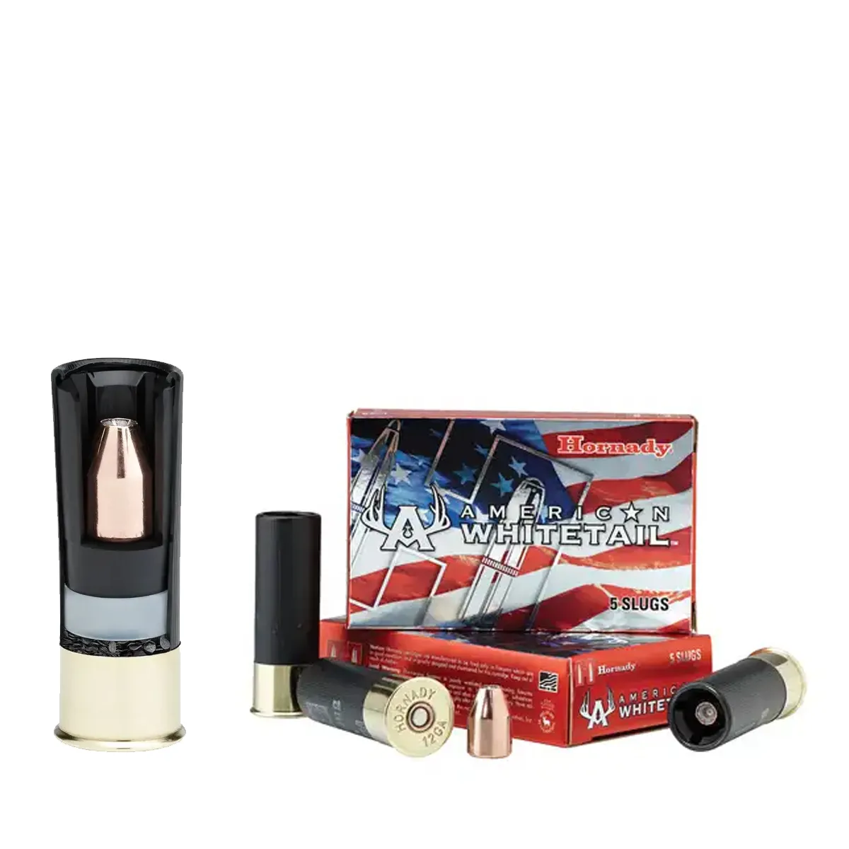 Cartuș Proiectil unic Hornady 12 ga American Whitetail Slug 325 gr Interlock