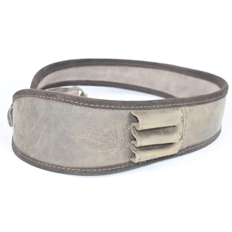 Curea arma piele naturala maro deschis captusit piele velur cu Suport de 3 cartuse, latime: 70 mm., lungime: 100 cm. | Hunting