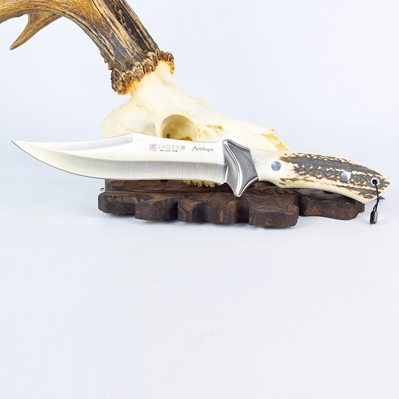 Cutit Joker CC01 Antilope, maner din corn de cerb, husa piele, lama: 19.5 cm