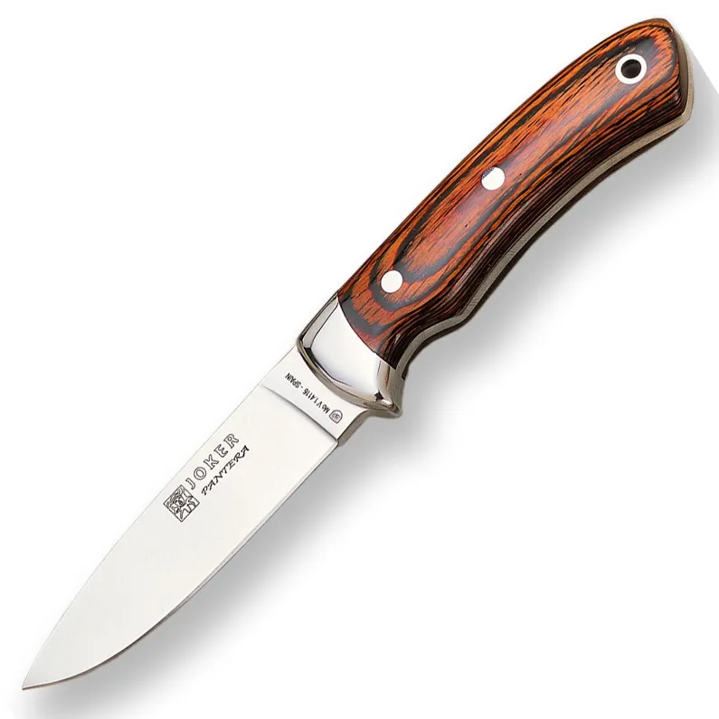 Cutit Joker CR16 Pantera, maner din lemn, tais: 9.5 cm., husa din piele