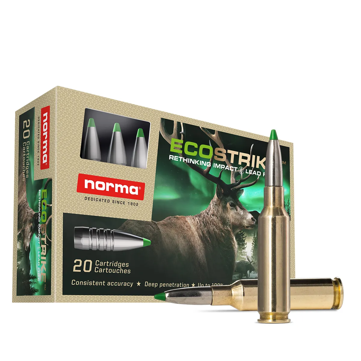 Muniție fără plumb Norma Ecostrike .300 WSM 10.7 g. / 165 gr.