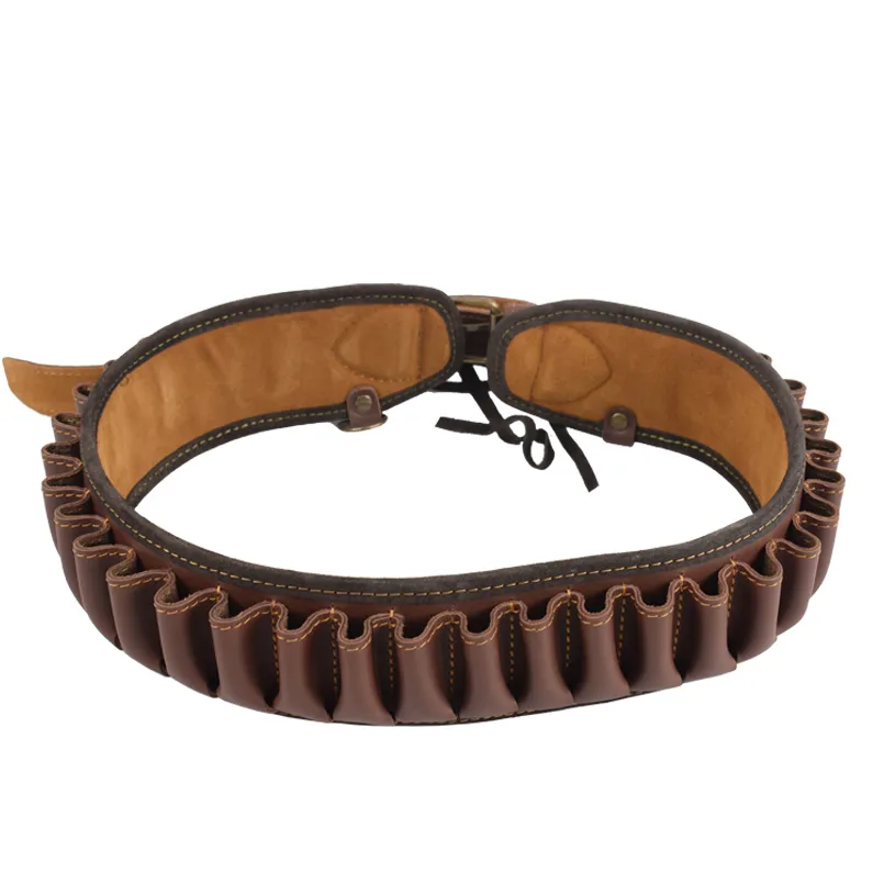 Cartusiera piele maro naturala, captusit velur, 30 cartuse, Cal.: 20
