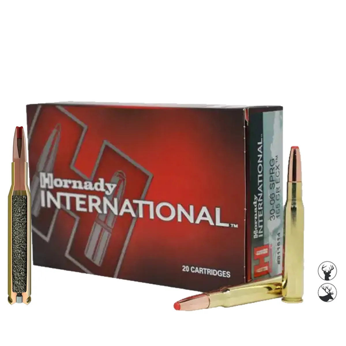 Cartuș Hornady .30-06 Springfield 165 gr ECX International