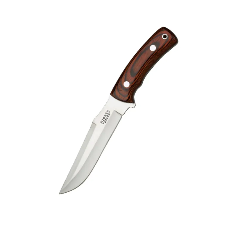 Cutit Joker CR51 Gamo, maner din lemn, husa piele maro, lama 155 mm