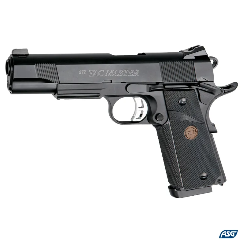 Repica pistol airsoft ASG STI Tac Master, Full Metal cu Recul Realist, 0.77 J.