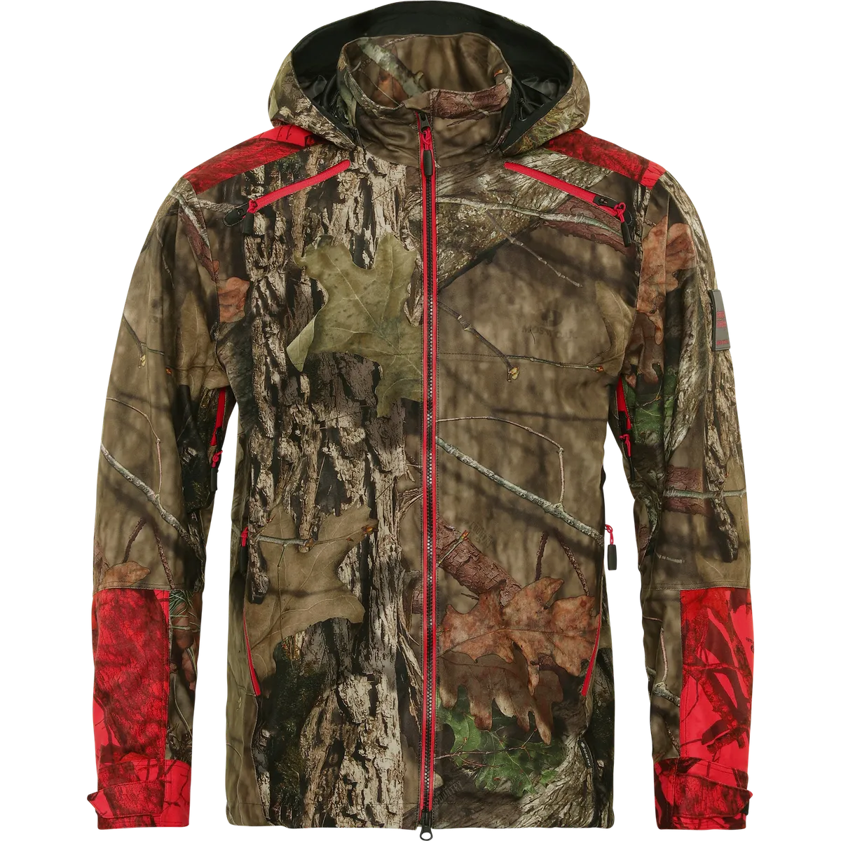 Jachetă de vânătoare camo Härkila Moose Hunter 2.0 GTX, camuflaj MossyOak Break-Up Country/camuflaj MossyOak Red