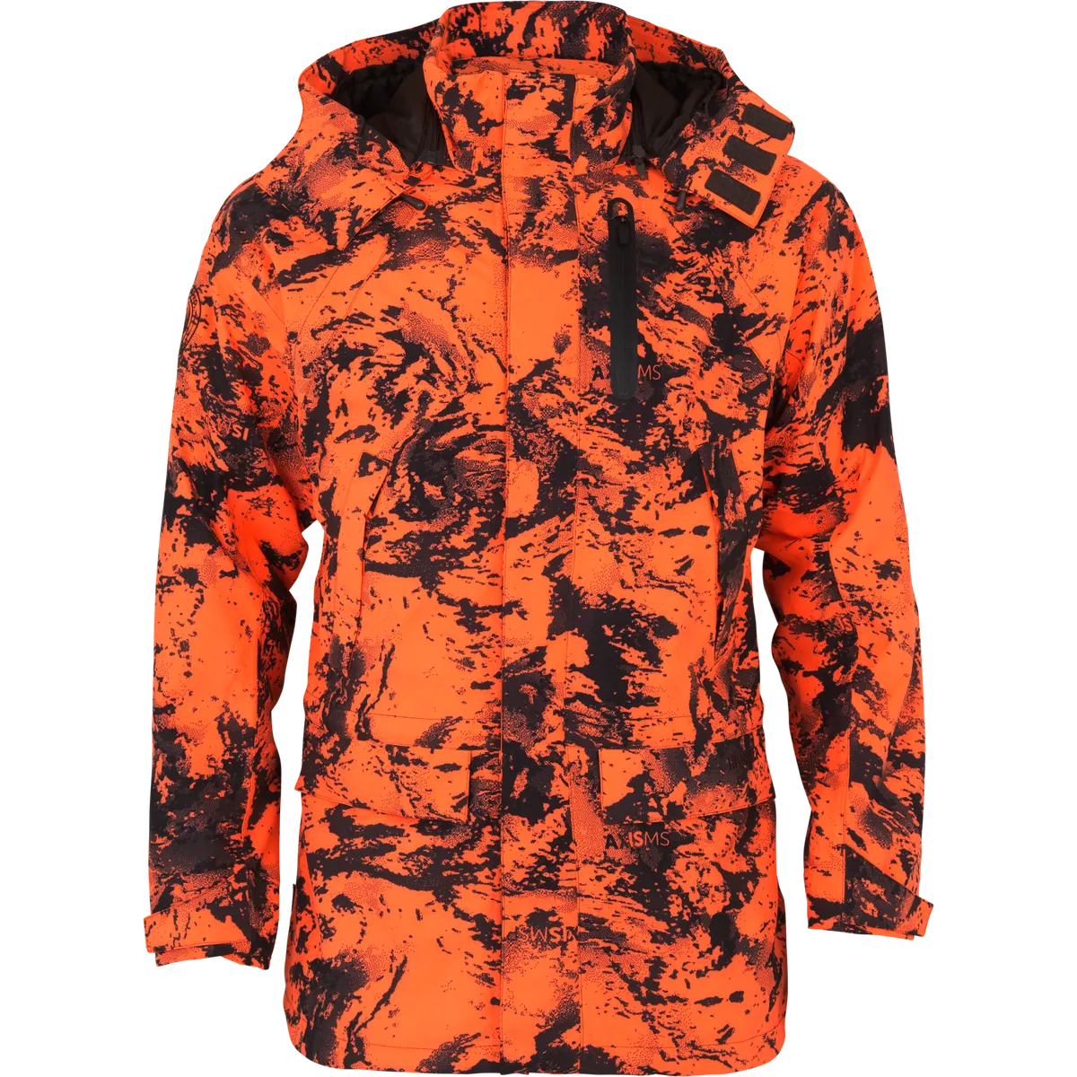 Jachetă de vânătoare izolată camo Härkila Wildboar Pro HWS, camuflaj AXIS MSP Orange Blaze