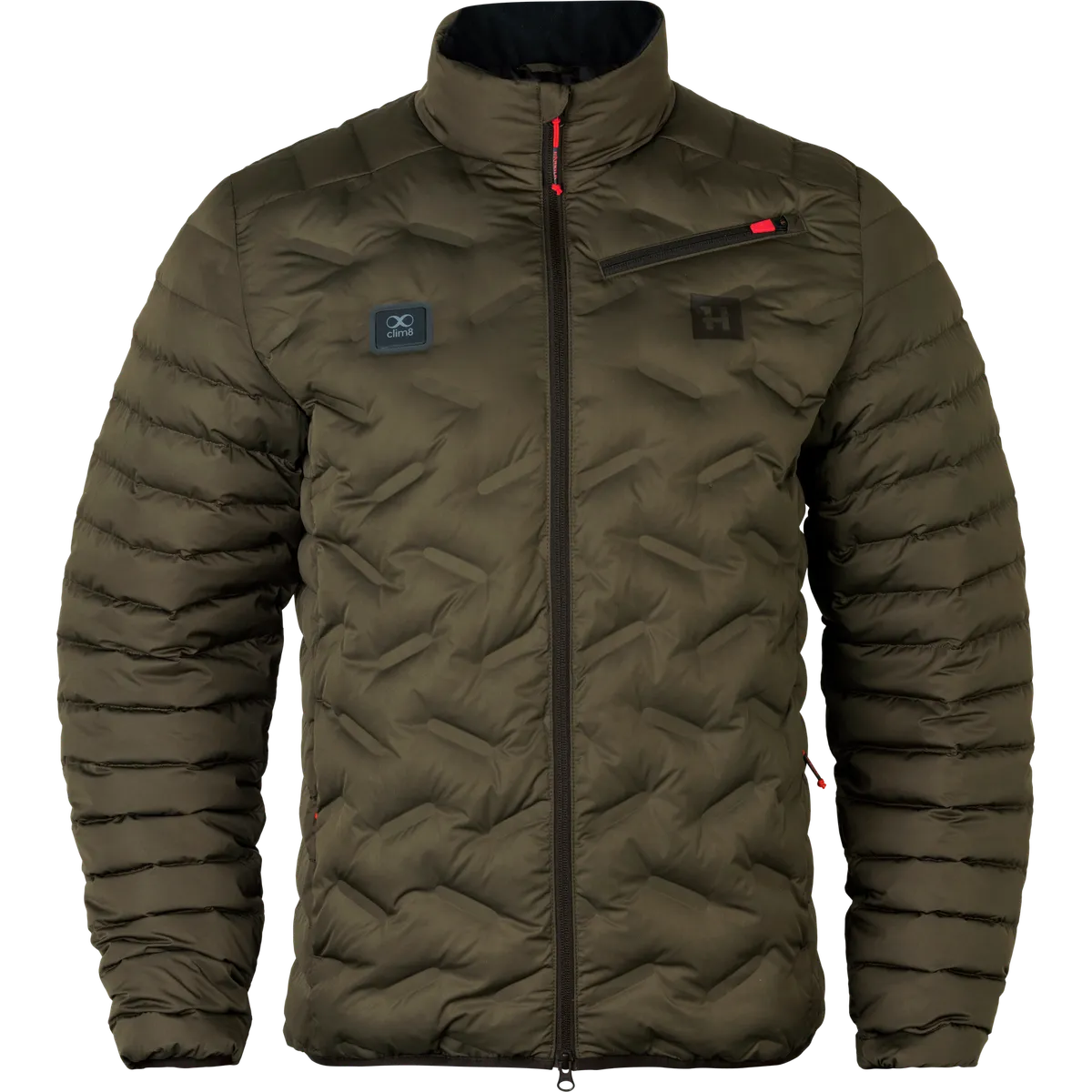 Jachetă încălzită din puf Härkila clim8 Insulated, verde (Willow green)