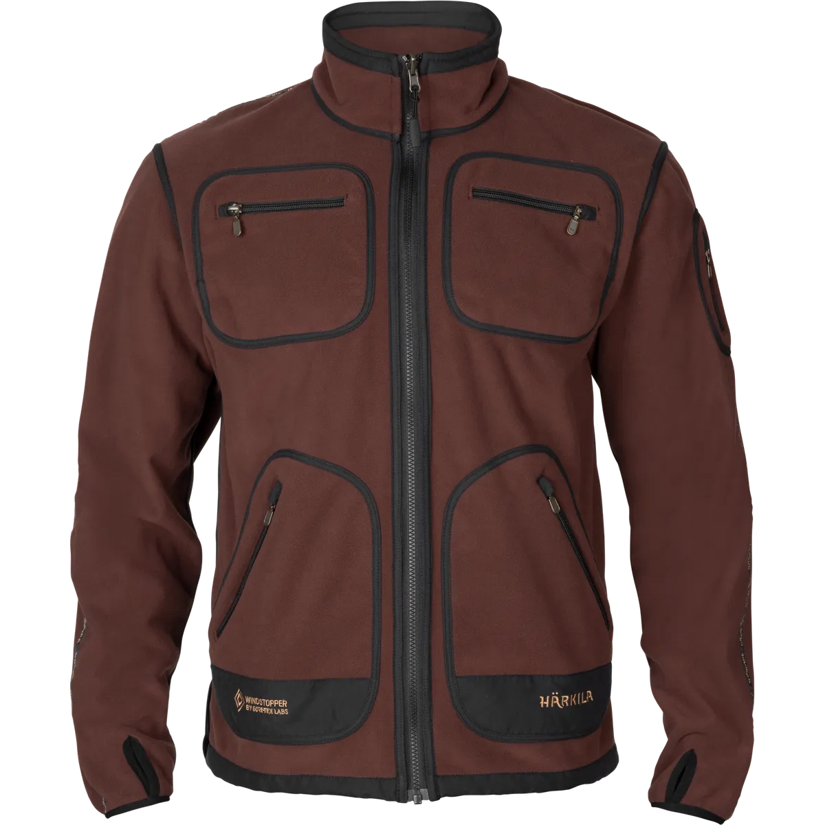Jachetă fleece reversibilă Härkila Kamko, verde/bordo