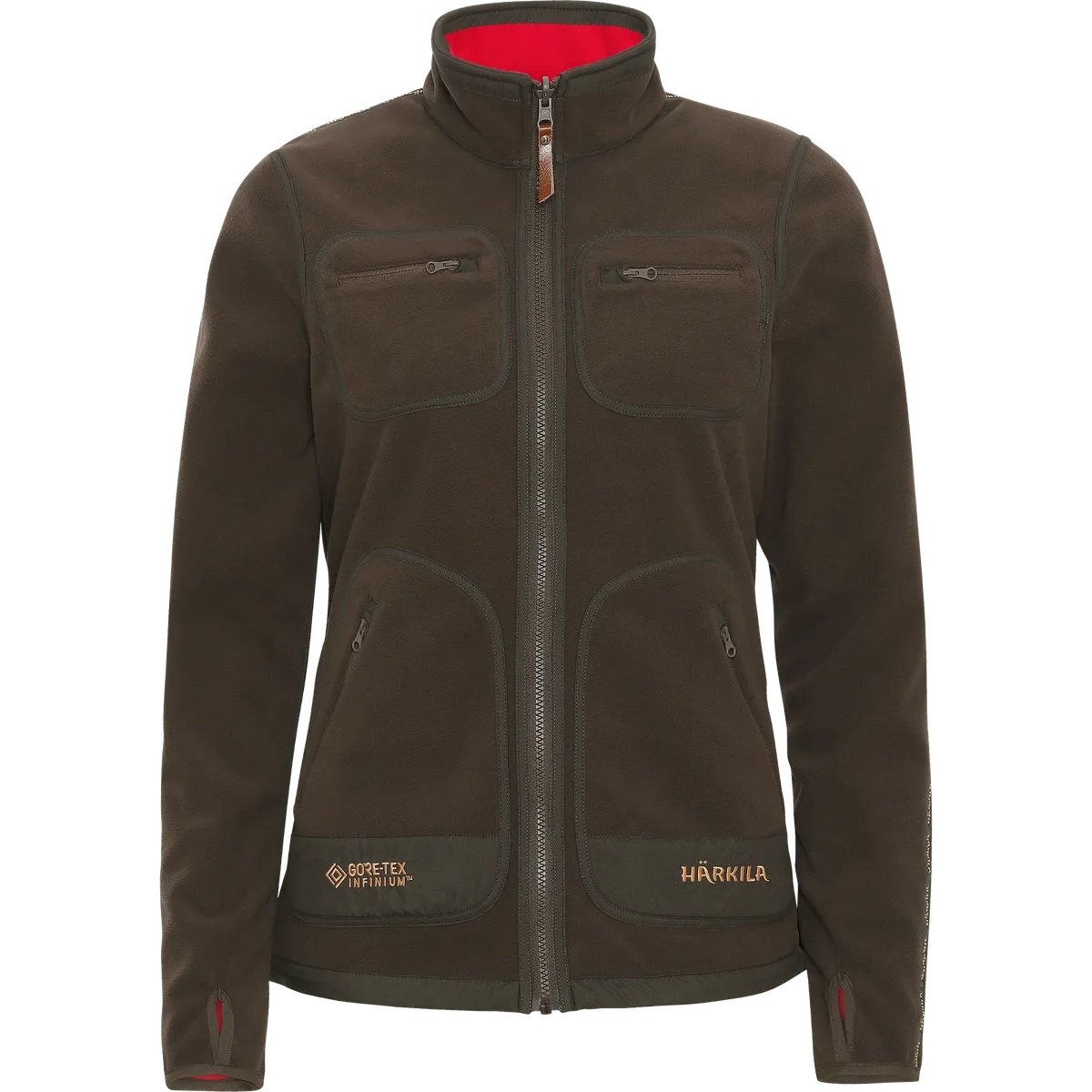 Jachetă fleece reversibilă damă Härkila Kamko, maro/roșu