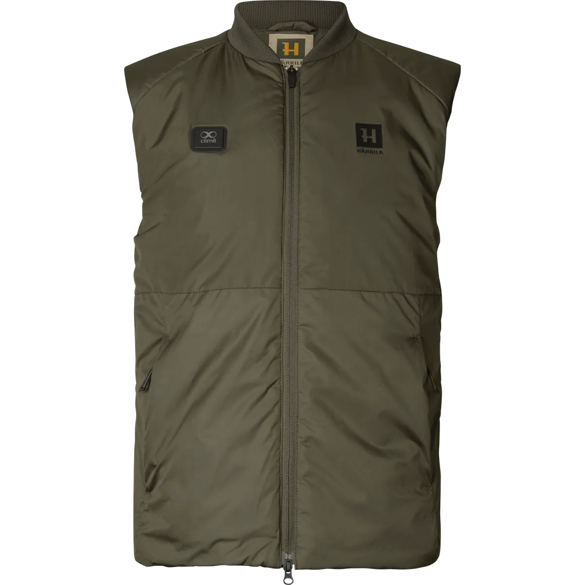 Vestă încălzită Härkila clim8 Base, verde (Willow green)