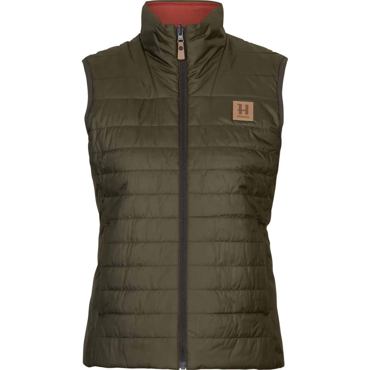 Vestă reversibilă damă Härkila Kalix HSP, Willow green/Arabian spice