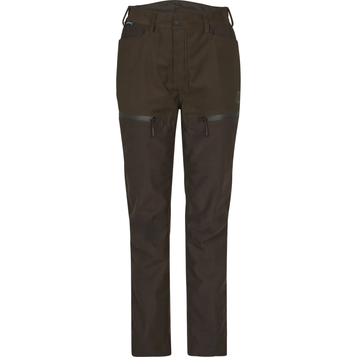 Pantaloni de vânătoare damă Härkila Aspire HWS, verde/maro (Hunting green/Shadow brown)