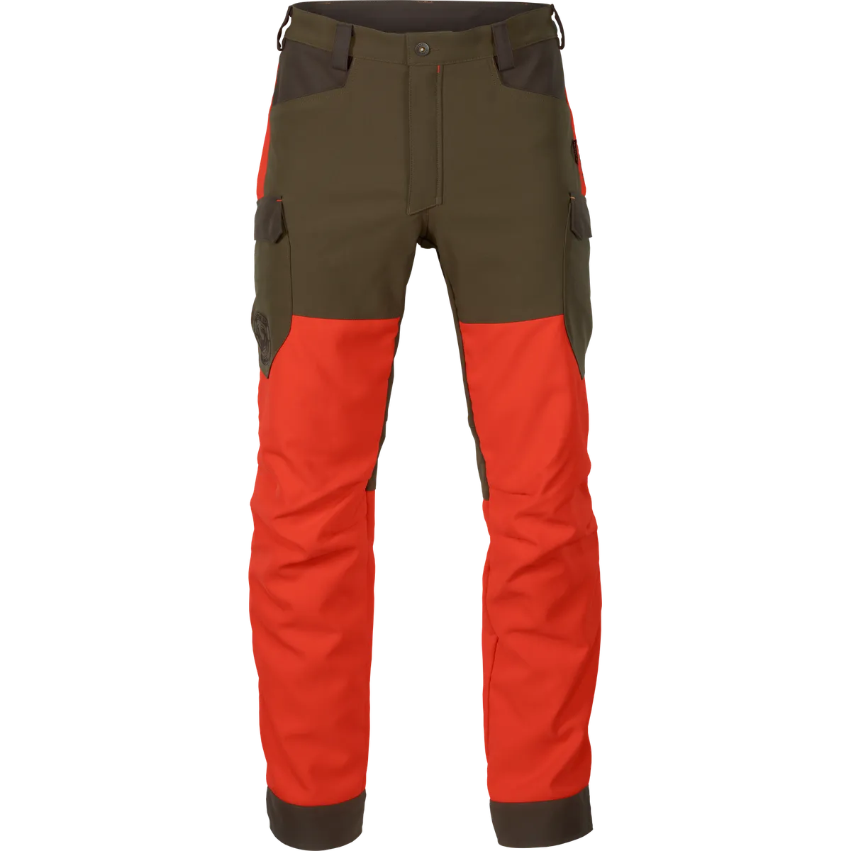 Pantaloni de vânătoare la mistreț Härkila Wildboar Pro, portocaliu/verde (Wildboar orange/Willow green)