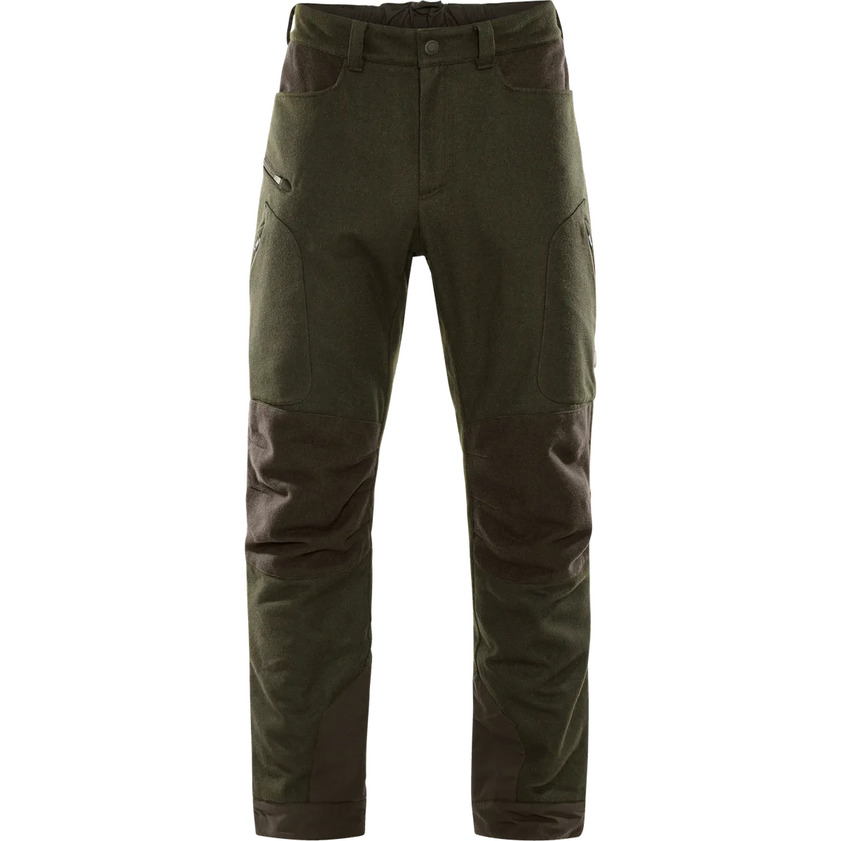 Pantaloni de vânătoare de iarnă din lână Härkila Metso Winter, verde/maro (Willow green/Shadow brown)