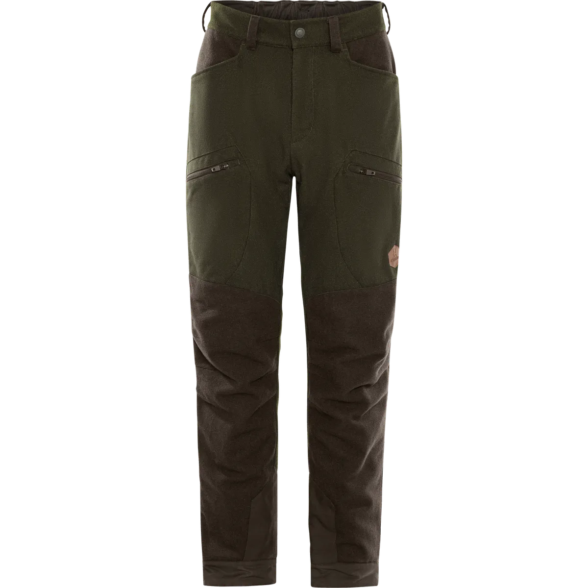Pantaloni de vânătoare de iarnă din lână damă Härkila Metso Winter, verde/maro (Willow green/Shadow brown)