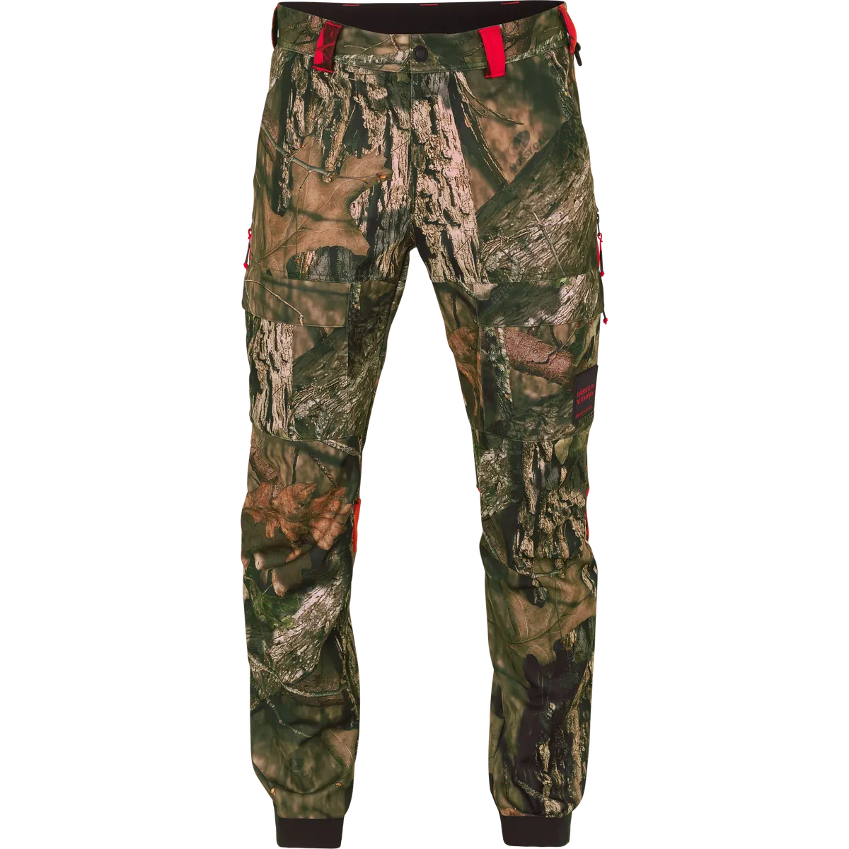 Pantaloni de vânătoare camo ușori Härkila Moose Hunter 2.0, camuflaj MossyOak Break-Up Country/camuflaj MossyOak Red