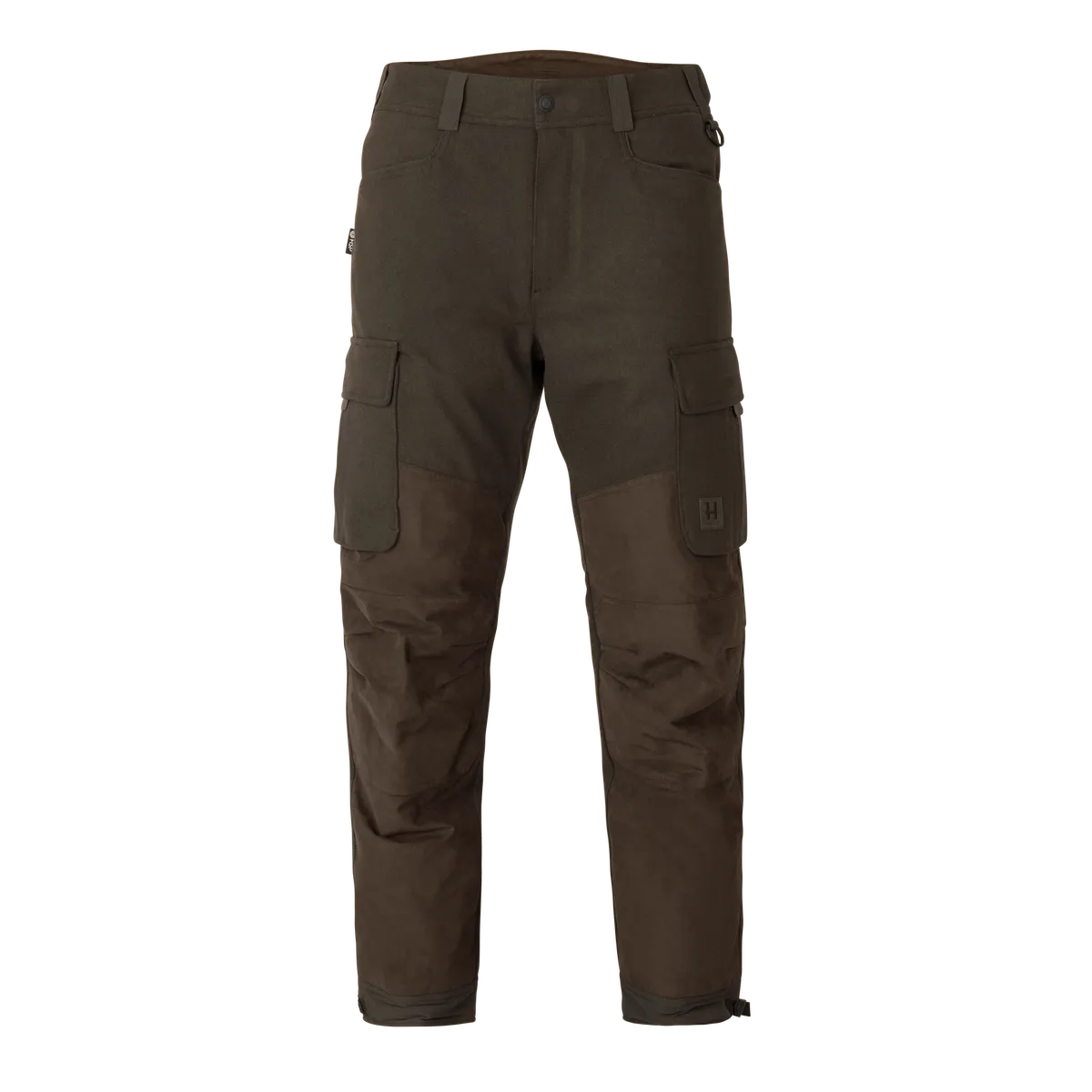 Pantaloni de vânătoare izolați Härkila Kodiak CleverWool HSP, verde închis/maro (Dark hunting green/Shadow brown)