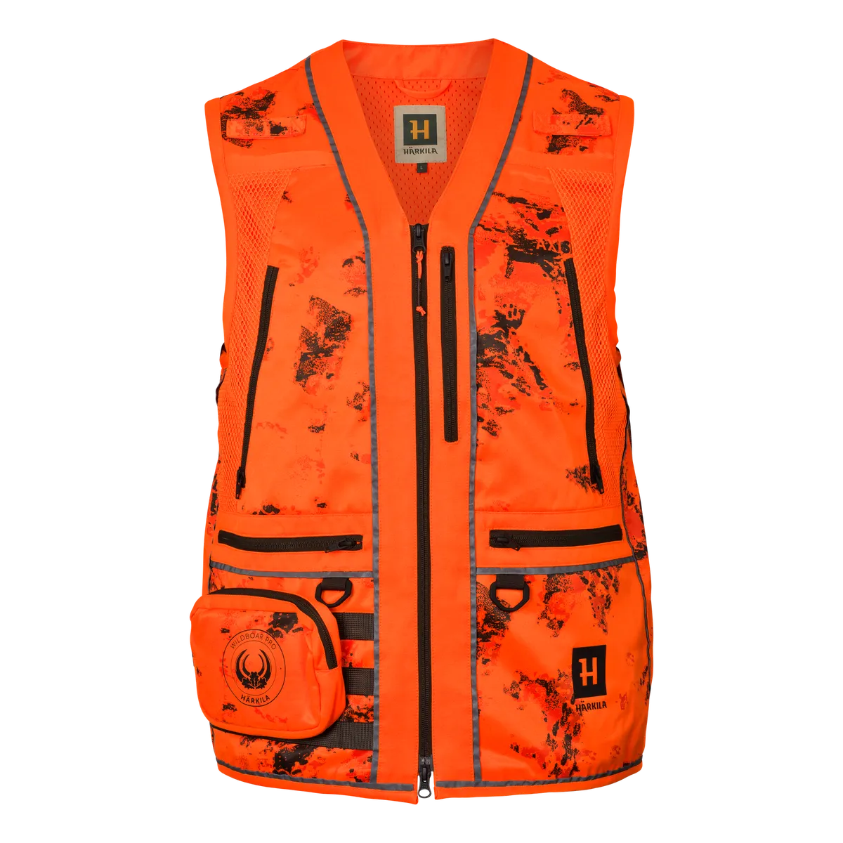 Vestă de vânătoare Härkila Wildboar Pro Blaze camo, camuflaj AXIS MSP CE orange