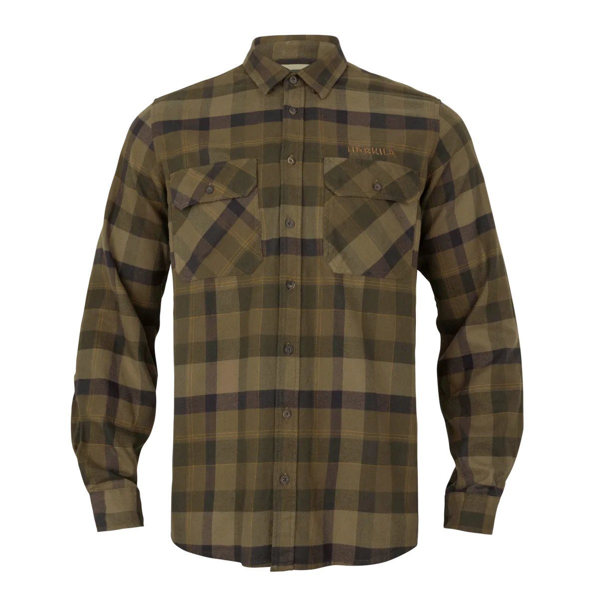 Cămașă din flanel Härkila Asmund, verde în carouri (Beech green check)