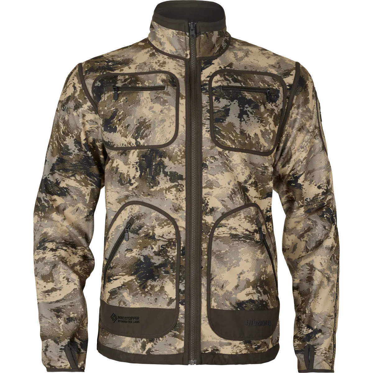 Jachetă fleece reversibilă Härkila Kamko Mountain WSP, camuflaj AXIS MSP Mountain/maro (AXIS MSP®Mountain/Shadow brown)