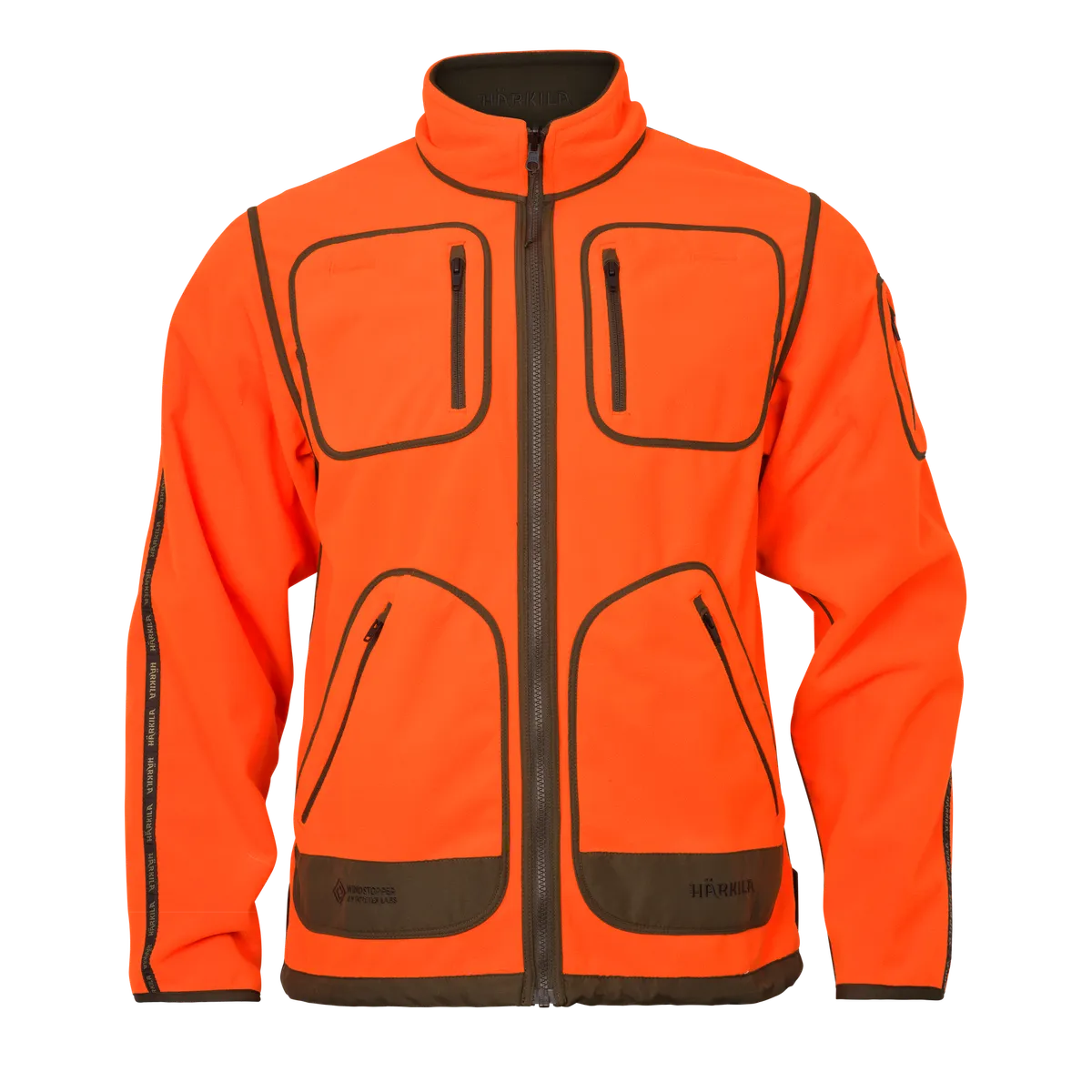 Jachetă fleece reversibilă Härkila Kamko Blaze, portocaliu fluorescent/verde (Orange blaze/Willow green)