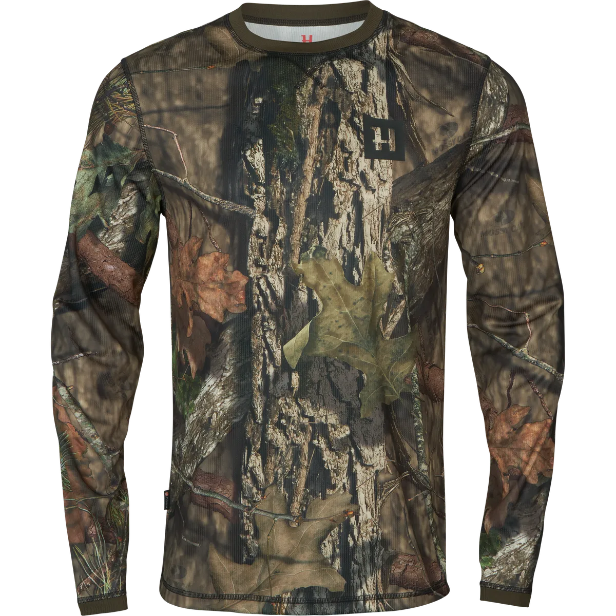 Bluză tehnică camo Härkila Moose Hunter 2.0, cu mânecă lungă, camuflaj MossyOak Break-up Country