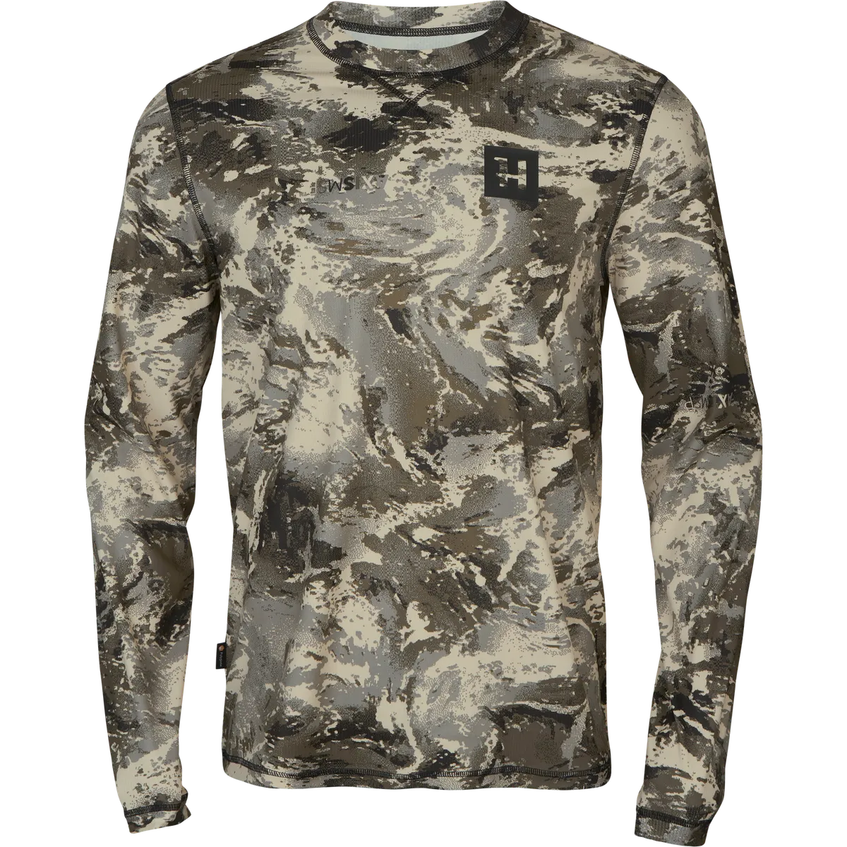 Bluză tehnică camo Härkila Mountain Hunter Expedition, cu mânecă lungă, camuflaj AXIS MSP Mountain