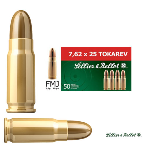 XX CARTUS S&B 7,62X25TOKAREV/FMJ/5.5G