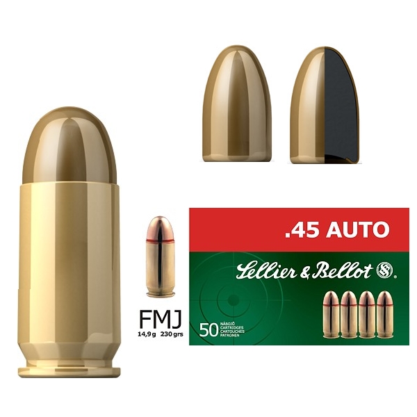 CARTUS 45 AUTO.FMJ/FULLMANTEL/14,9G.