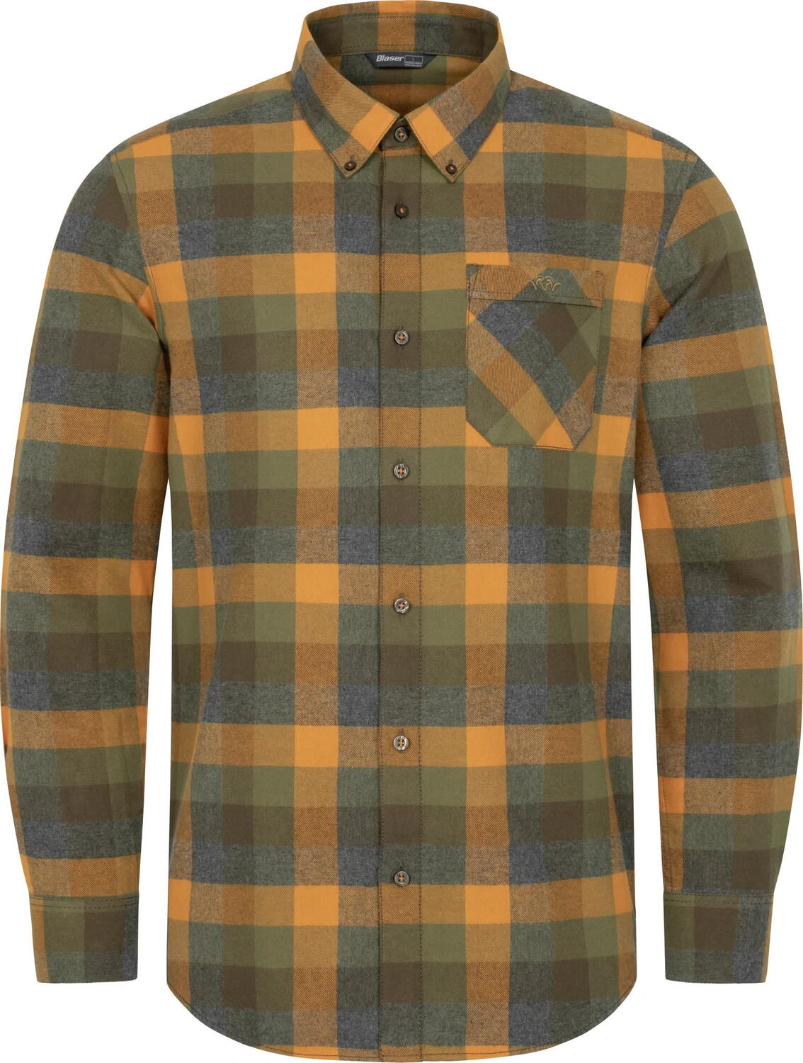 CAMASA FLANNEL GREEN/ORANGE MAR.XL (532)